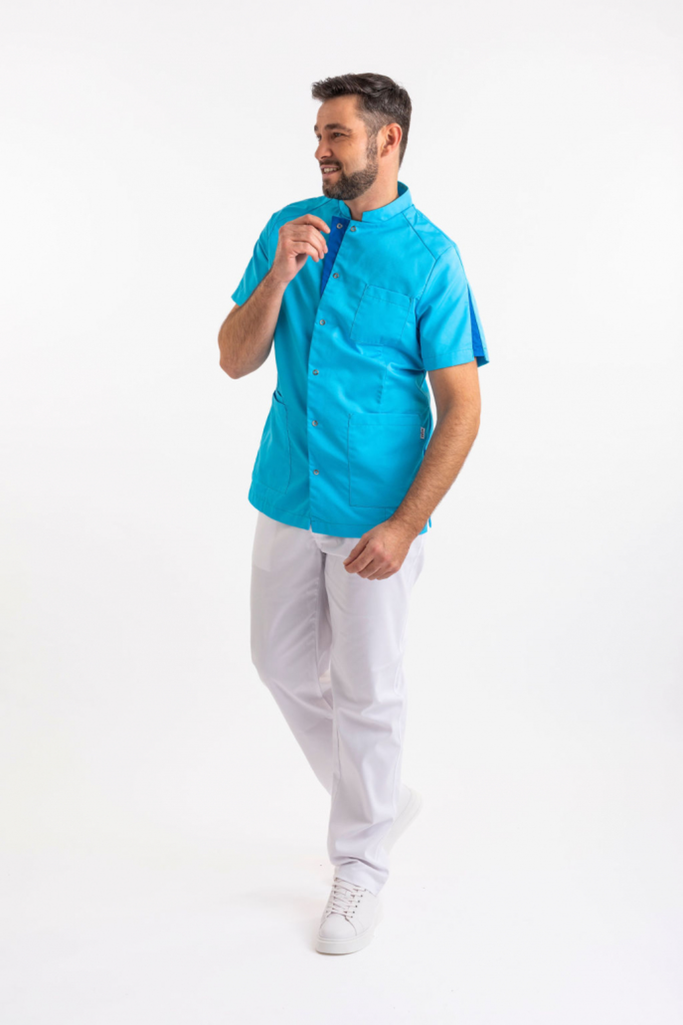 SHAE LUKE JACK Tuniek Unisex V-Hals met Drukkersluiting