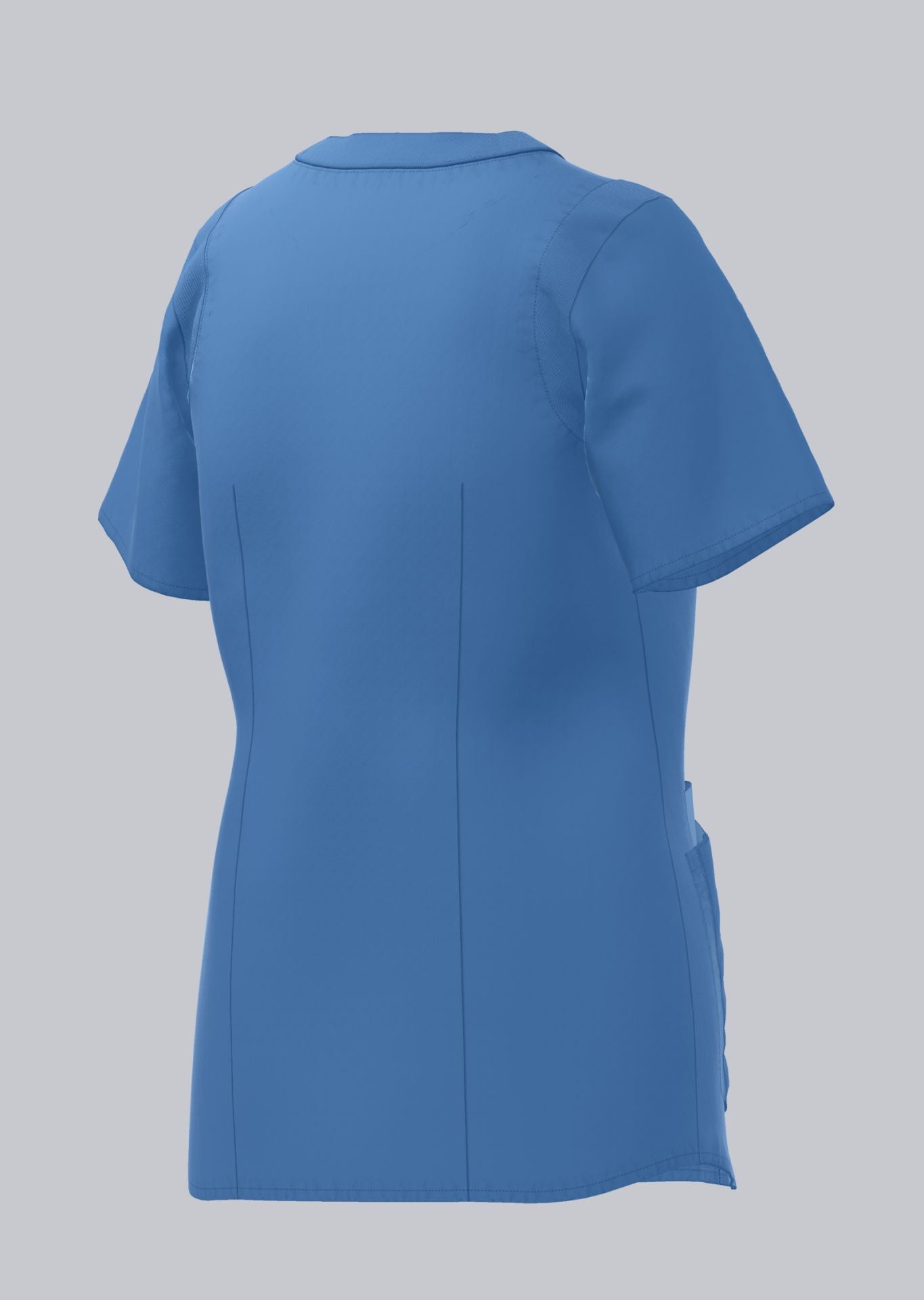 BP lichte dames zorgtuniek in azuurblauw met ademende stretchstof en comfortabele fit