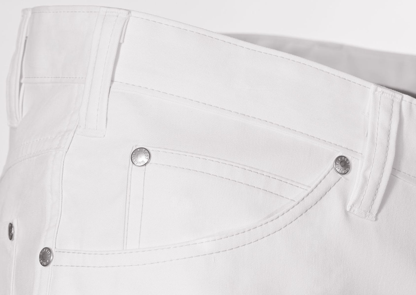 BP® stretch herenjeans wit met five-pocket design en sierstiksel