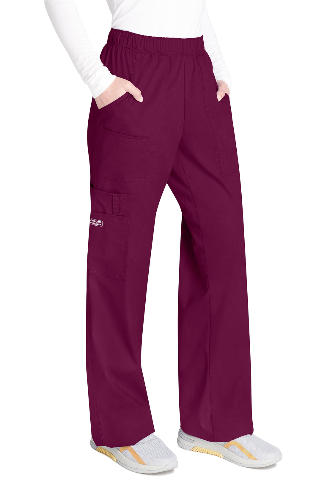 Cargo broek met middelhoge taille en elastische tailleband met 7 zakken en Core Stretch WWE4005