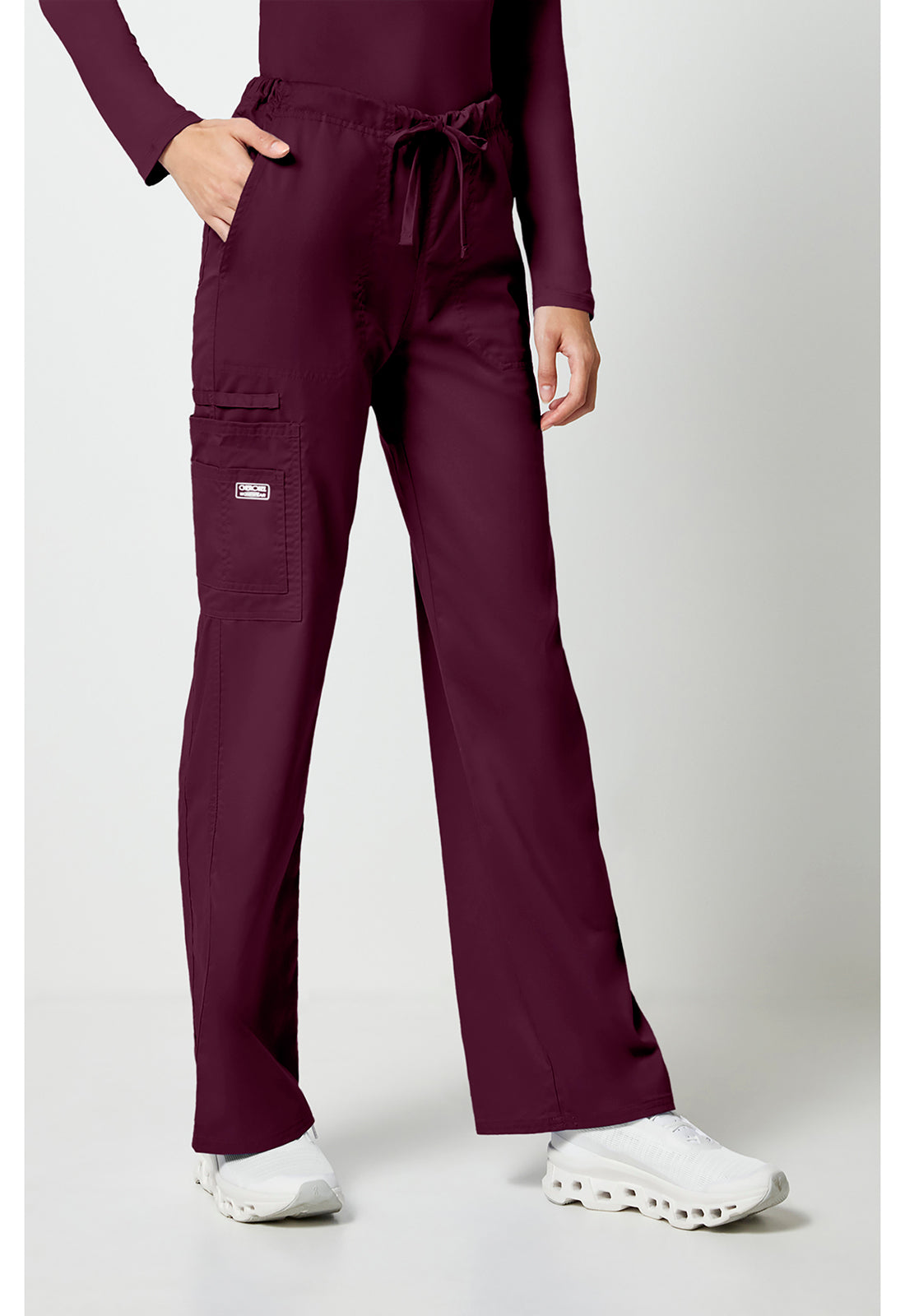 Cherokee Workwear Unisex cargo broek met trekkoord met rechte pijpen en Core Stretch WWE4043