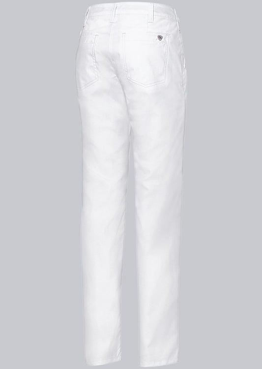 BP® katoenen chinobroek voor dames wit met modern fit en 100% katoen