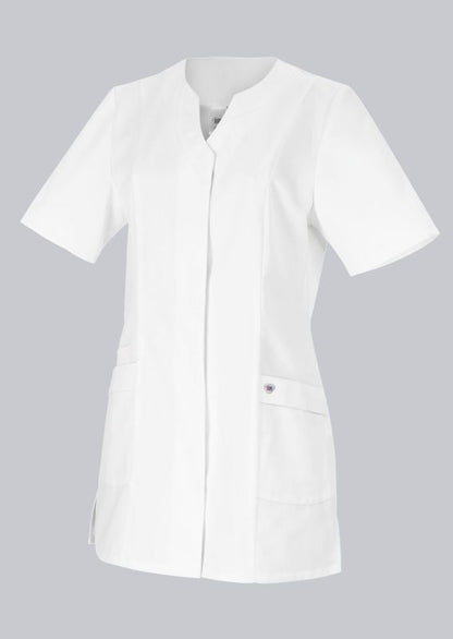 BP® Tuniek voor dames met verdekte drukknoopsluiting – Wit