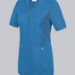 BP dames zorgtuniek in azuurblauw met piqué-inzetstukken en optimale bewegingsvrijheid