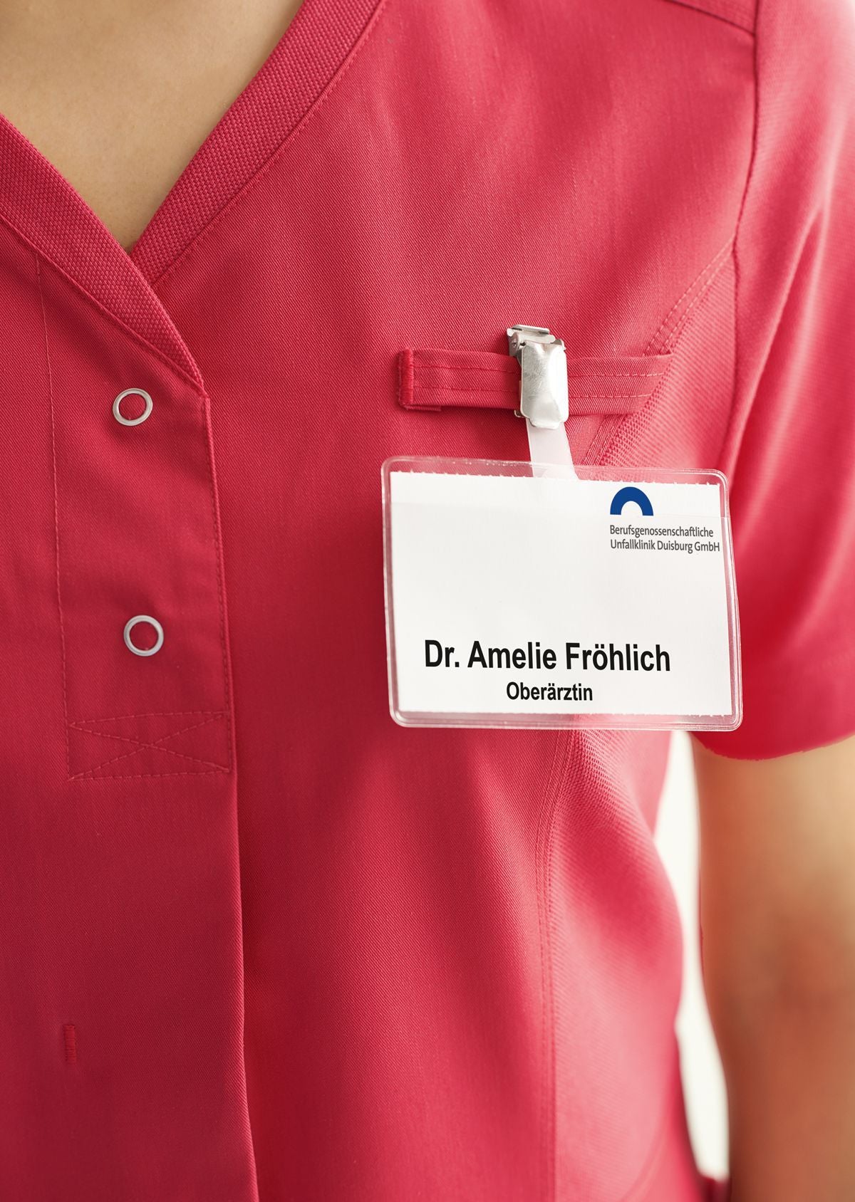 BP dames zorgtuniek met washed look, knoopsluiting en piqué-inzetstukken voor optimale bewegingsvrijheid