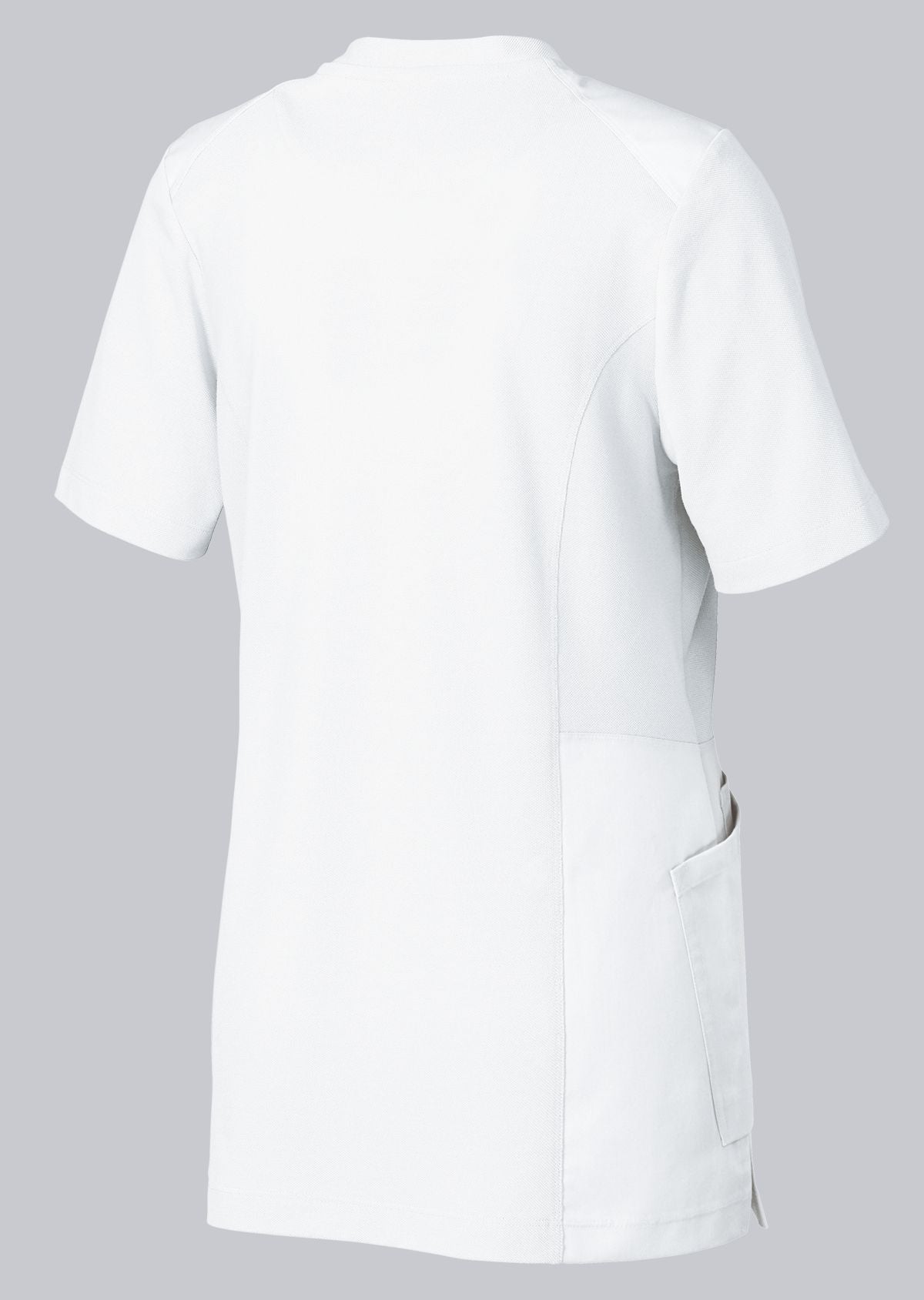 BP dames zorgtuniek met washed look, knoopsluiting en piqué-inzetstukken voor optimale bewegingsvrijheid