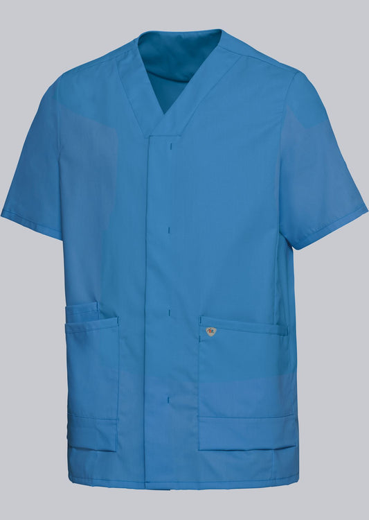 BP lichte unisex zorgtuniek met drukknoopsluiting, stretchstof en lichtgewicht ademend ontwerp