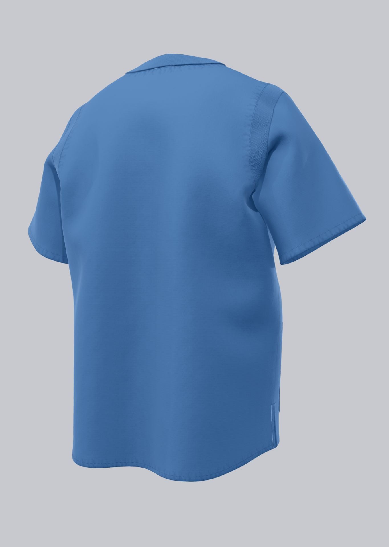 BP lichte dames zorgtuniek in azuurblauw met ademende stretchstof en moderne pasvorm