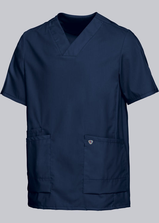 BP lichte unisex zorgtuniek met stretchstof, V-hals zonder inkijk en lichtgewicht ademend ontwerp