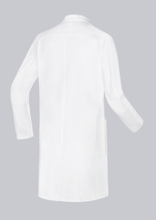 BP stretch zorgjas voor heren met opstaande kraag, drukknoopsluiting en flexibele inzetstukken voor zorgprofessionals