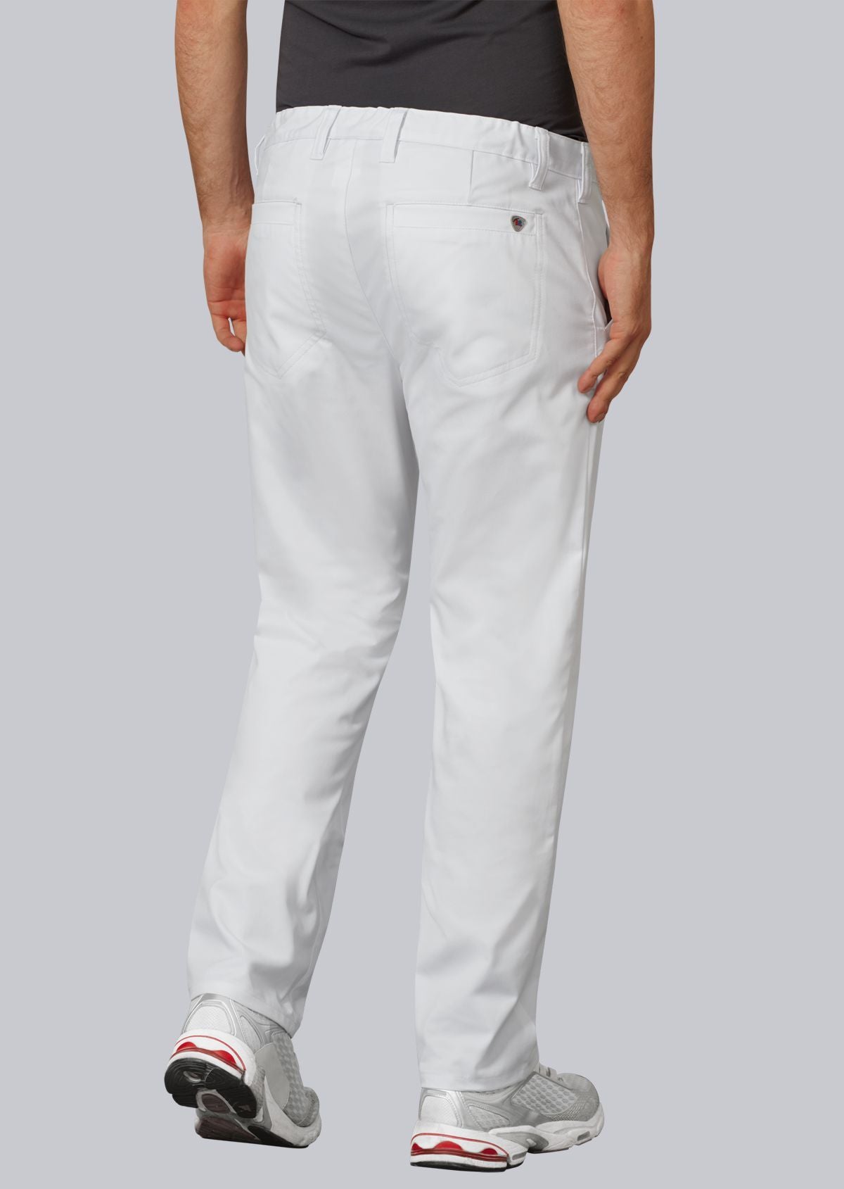 BP® stretch chinobroek voor heren wit met modern fit en stretchmateriaal