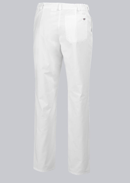 BP® stretch damespantalon wit met stretchmateriaal en elastische taille