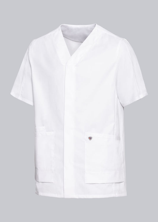 BP stretch unisex zorgtuniek met drukknoopsluiting, elastische stof en professionele pasvorm
