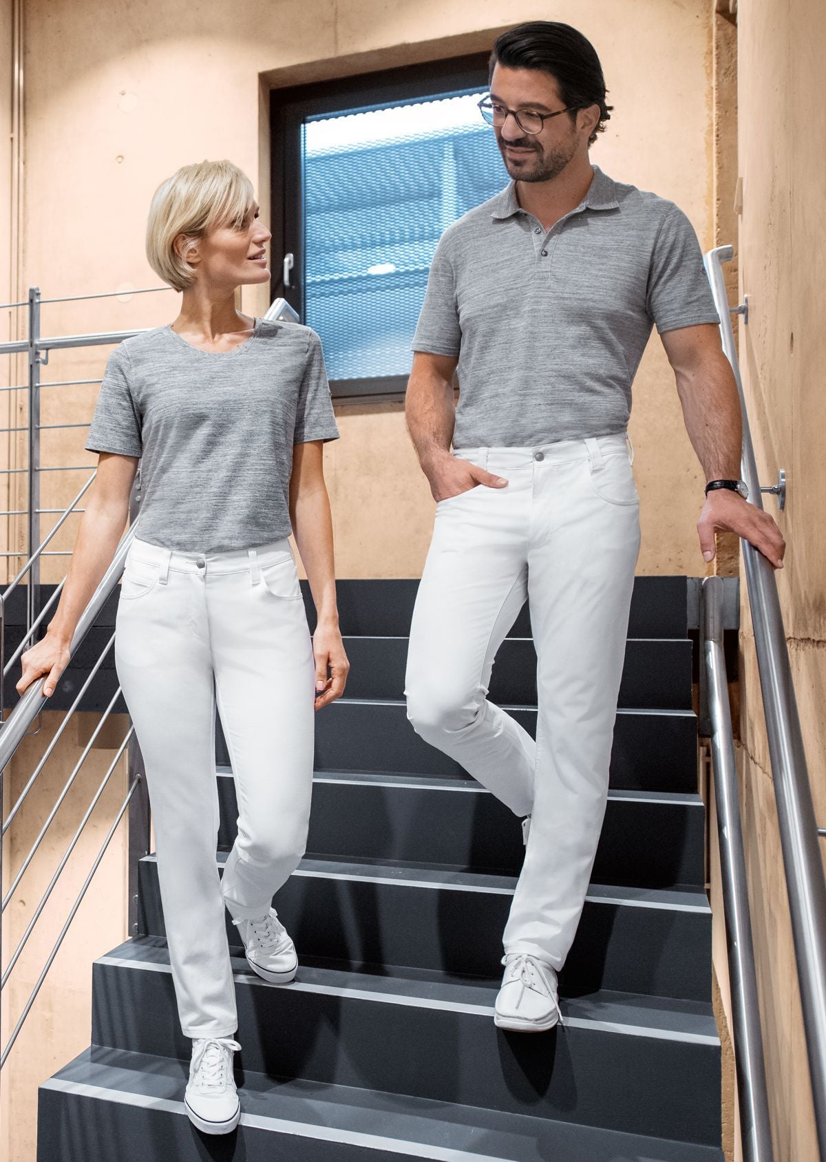 BP® slim-fit stretch-jeans voor dames wit met slim fit en stretchmateriaal