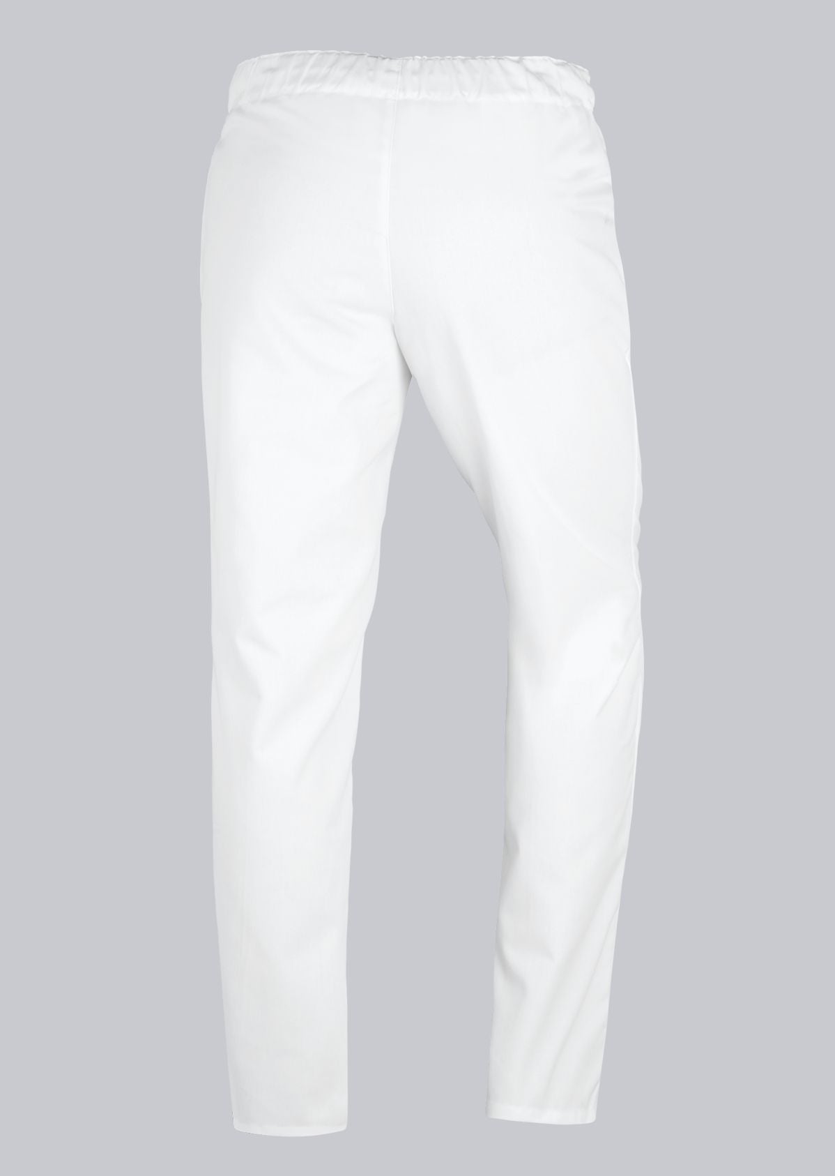 BP® Tencel™-pantalon voor haar & hem unisex wit met Lyocell vezels en elastische taille met tunnelkoord
