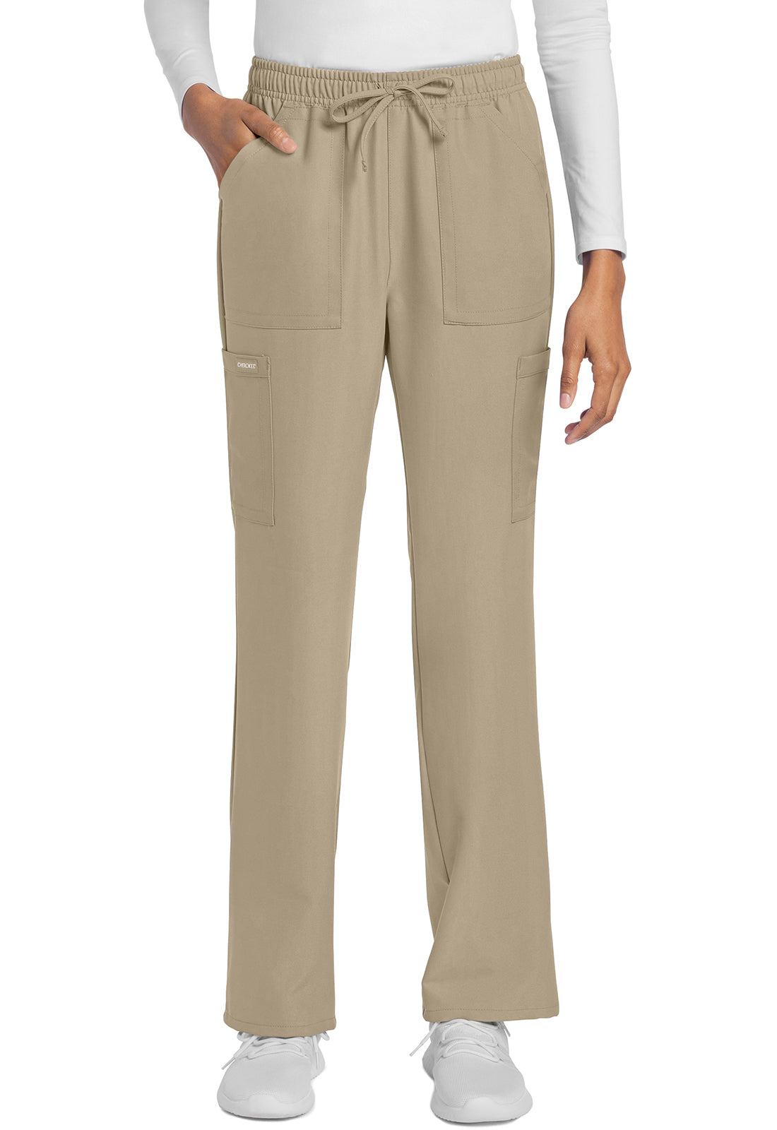 Cherokee Rechte broek met middelhoge taille en elastische tailleband met trekkoord CKE272A