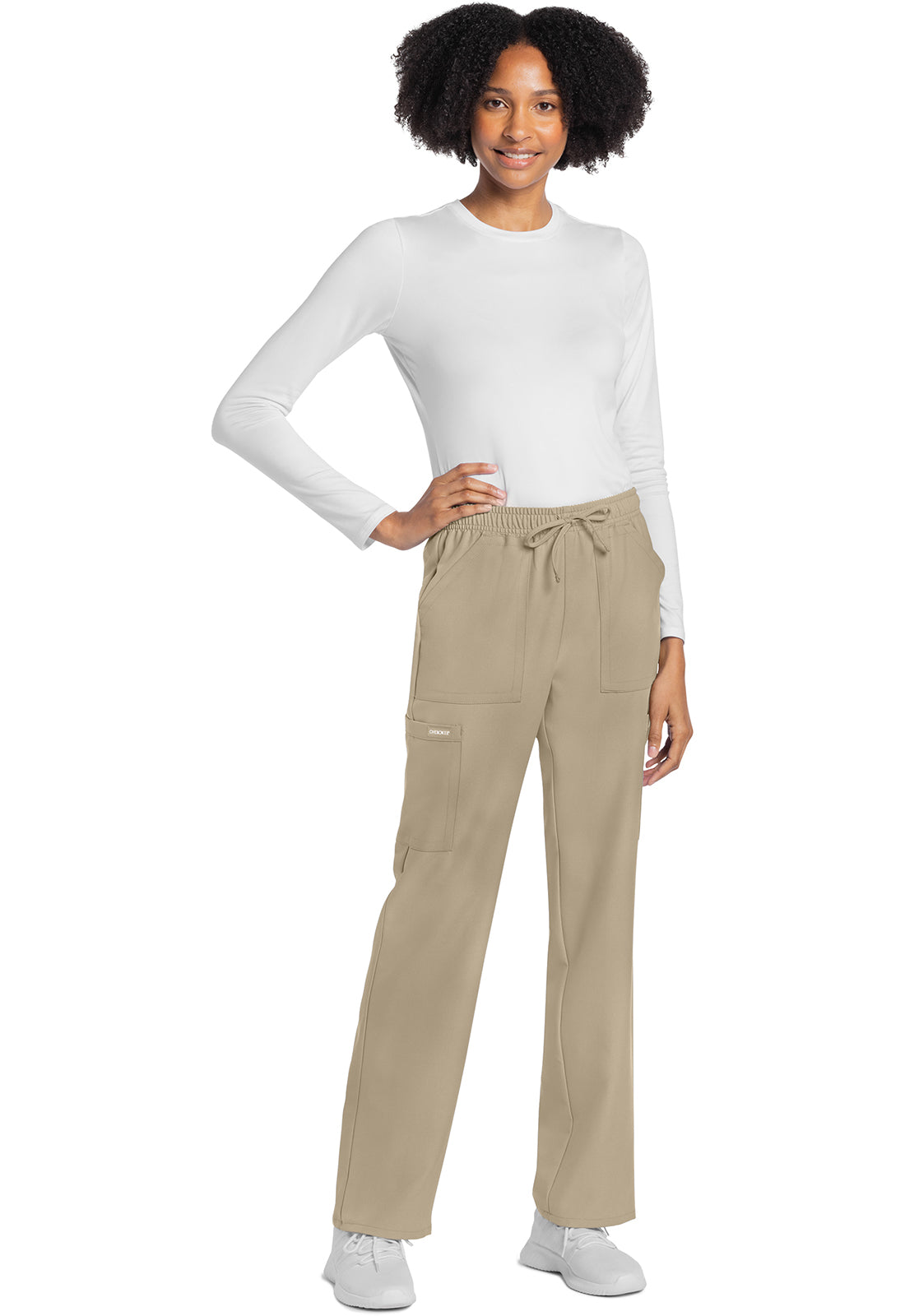 Cherokee Rechte broek met middelhoge taille en elastische tailleband met trekkoord CKE272A