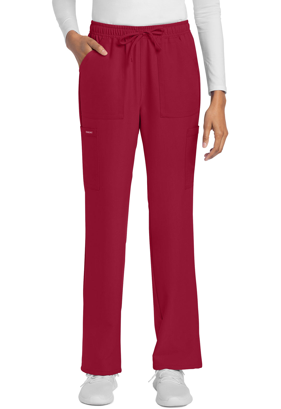Cherokee Rechte broek met middelhoge taille en elastische tailleband met trekkoord CKE272A