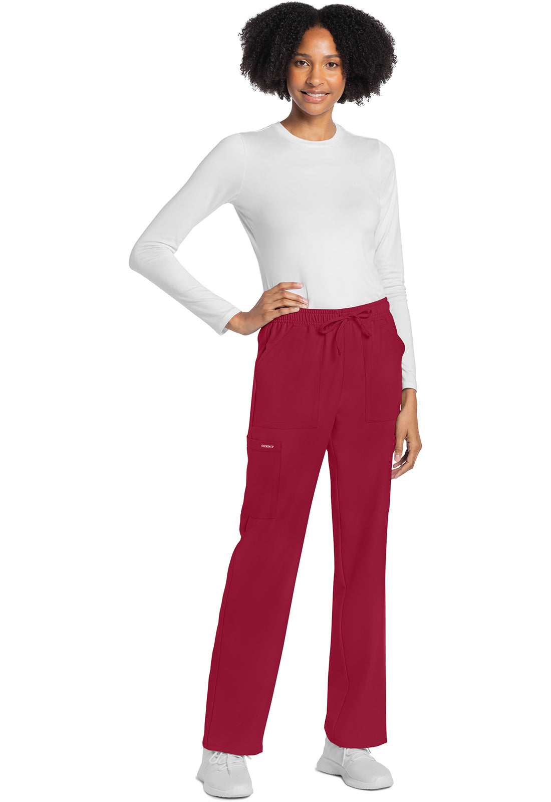 Cherokee Rechte broek met middelhoge taille en elastische tailleband met trekkoord CKE272A