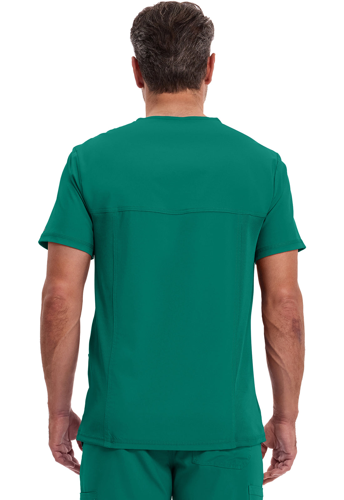 Heren T-shirt met V-hals met ribgebreide panelen en 360° stretch CKE900A