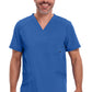 Heren T-shirt met V-hals met ribgebreide panelen en 360° stretch CKE900A