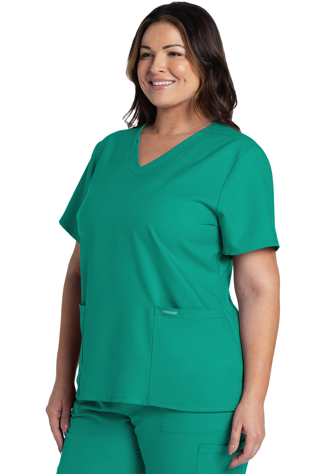 Cherokee Top met V-hals met 2 zakken en badgehouder CKE953A