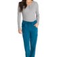 Middelhoge taille broek met rechte pijpen en trekkoord dames met 360° stretch en cargozakken DKE010