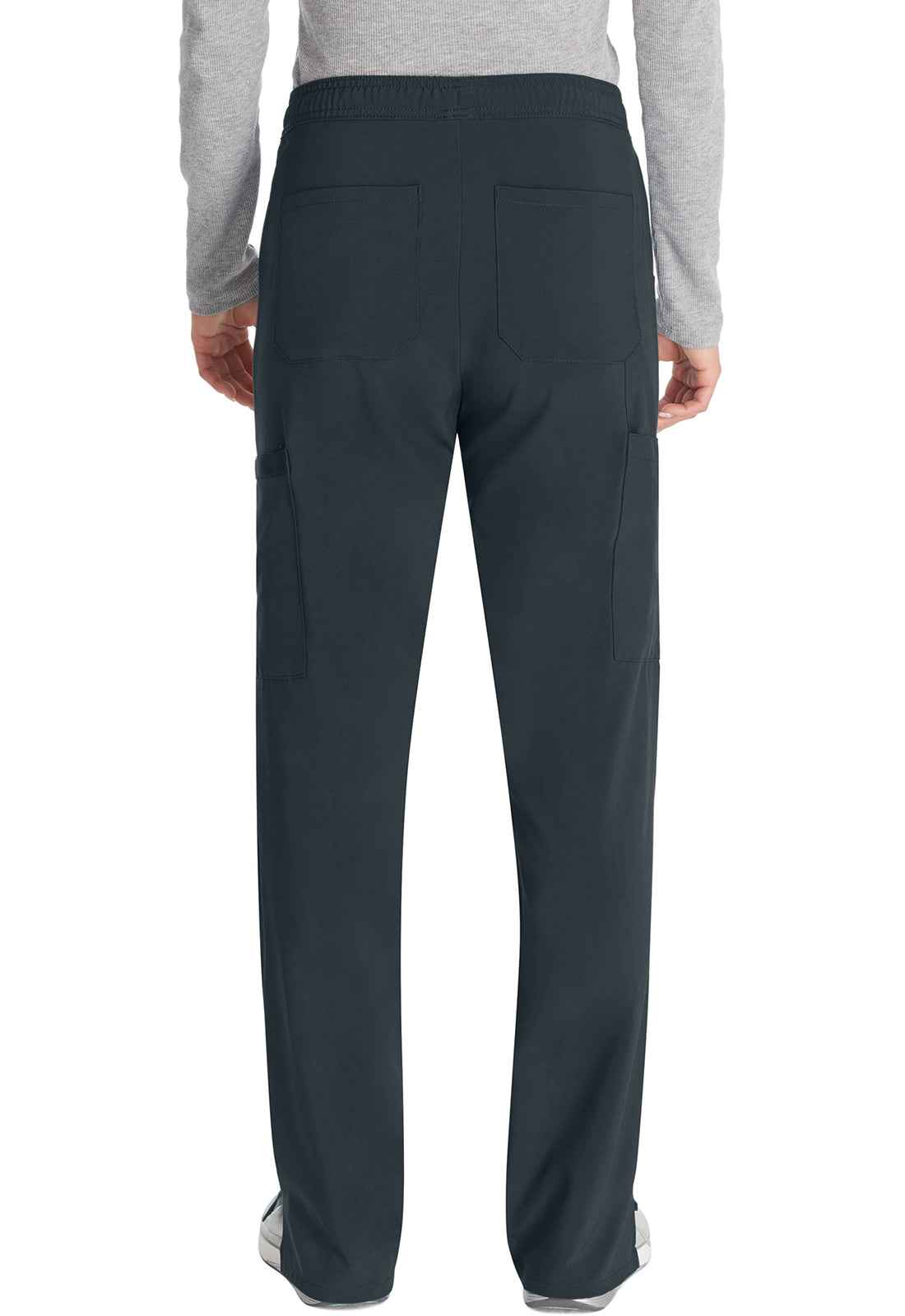 Middelhoge taille broek met rechte pijpen en trekkoord dames met 360° stretch en cargozakken DKE010