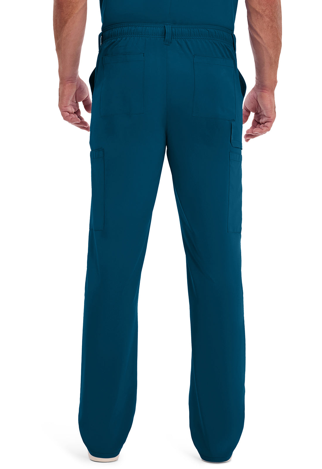 Herenbroek met natuurlijke taille en trekkoord met rechte pijpen en 360° stretch