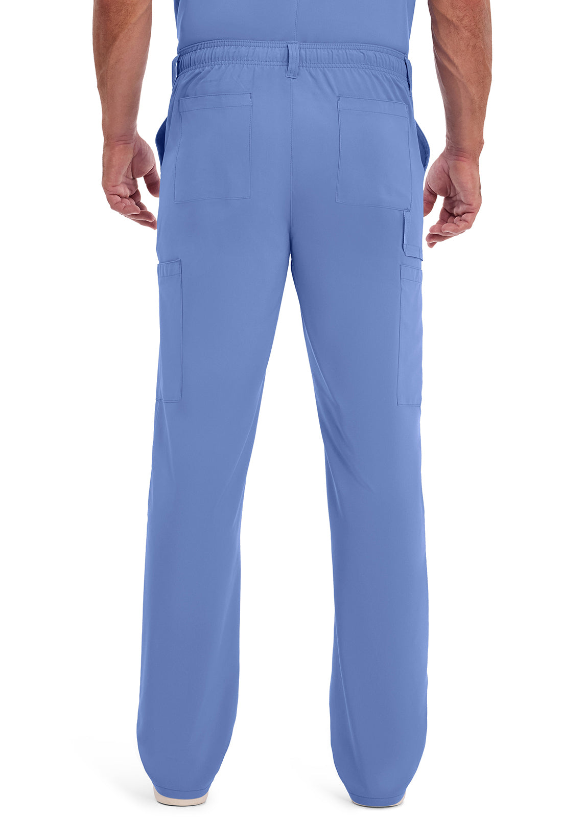 Herenbroek met natuurlijke taille en trekkoord met rechte pijpen en 360° stretch