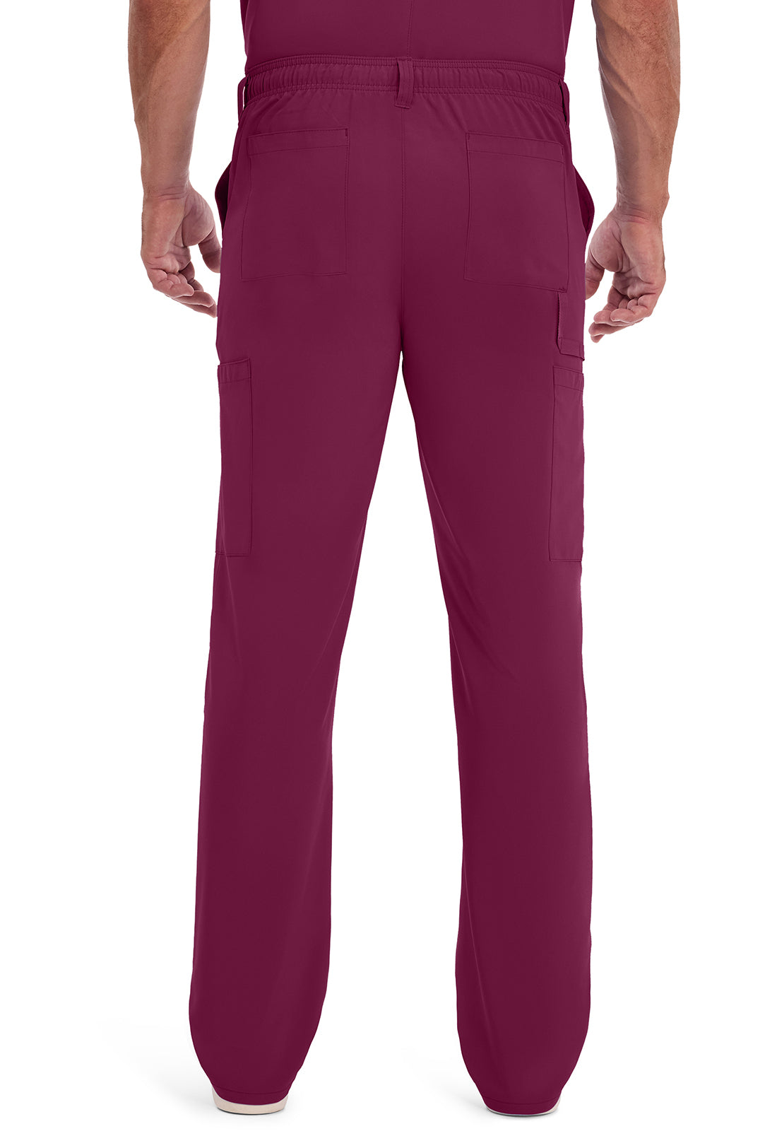 Herenbroek met natuurlijke taille en trekkoord met rechte pijpen en 360° stretch