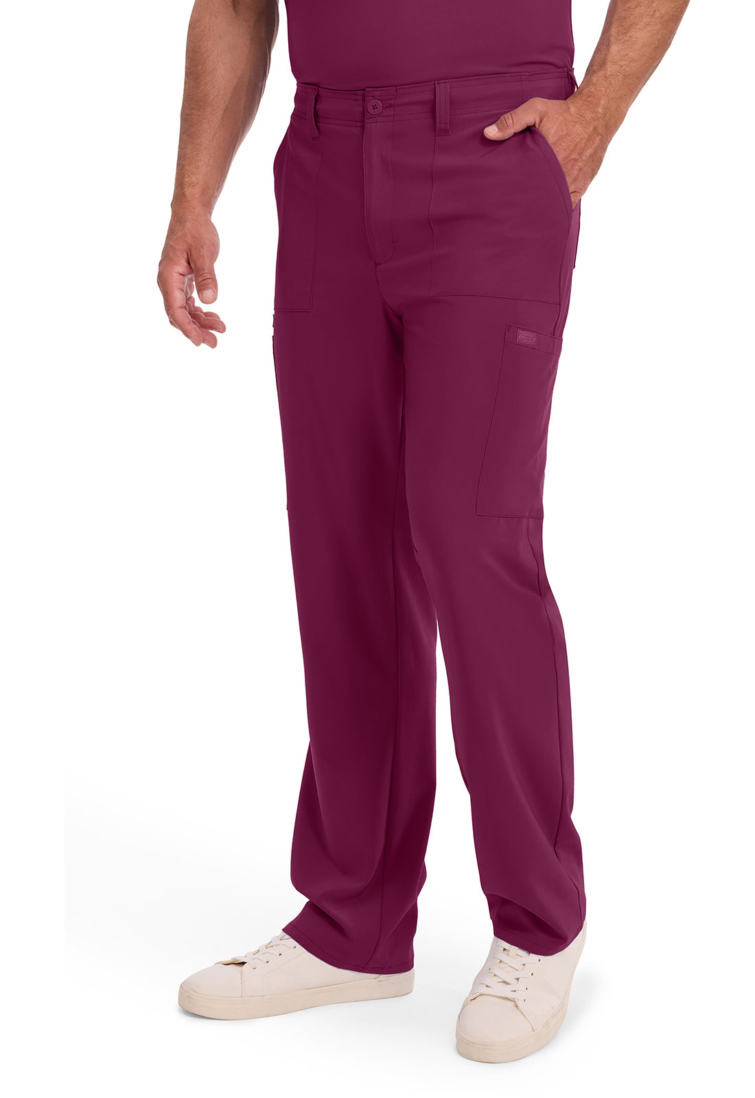 Herenbroek met natuurlijke taille en trekkoord met rechte pijpen en 360° stretch