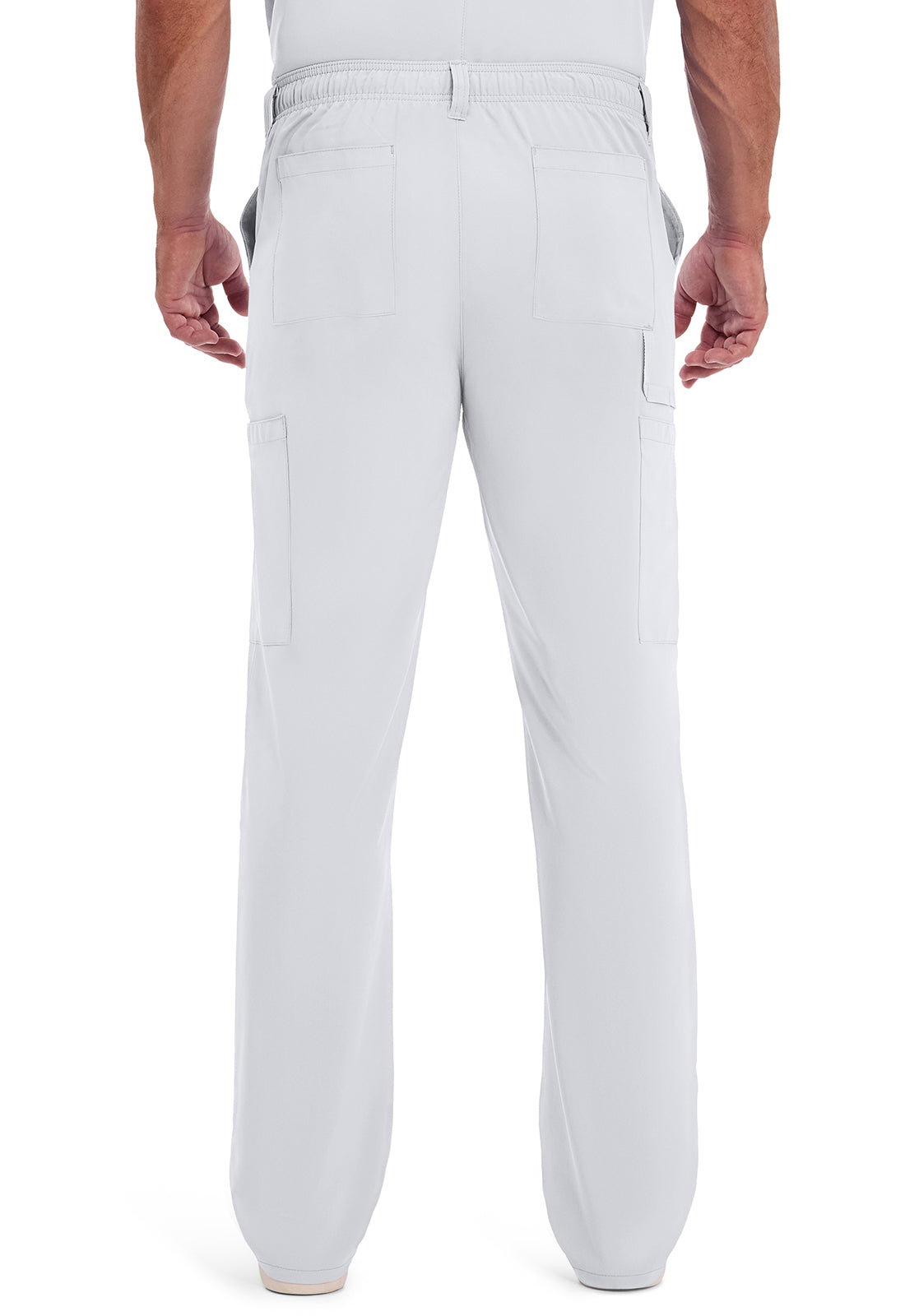 Herenbroek met natuurlijke taille en trekkoord met rechte pijpen en 360° stretch