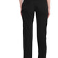 Mid-rise taps toelopende pull-on broek dames met elastische tailleband en stretchstof