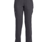 Mid-rise taps toelopende pull-on broek dames met elastische tailleband en stretchstof