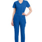 Mid-rise taps toelopende pull-on broek dames met elastische tailleband en stretchstof