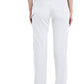 Mid-rise taps toelopende pull-on broek dames met elastische tailleband en stretchstof