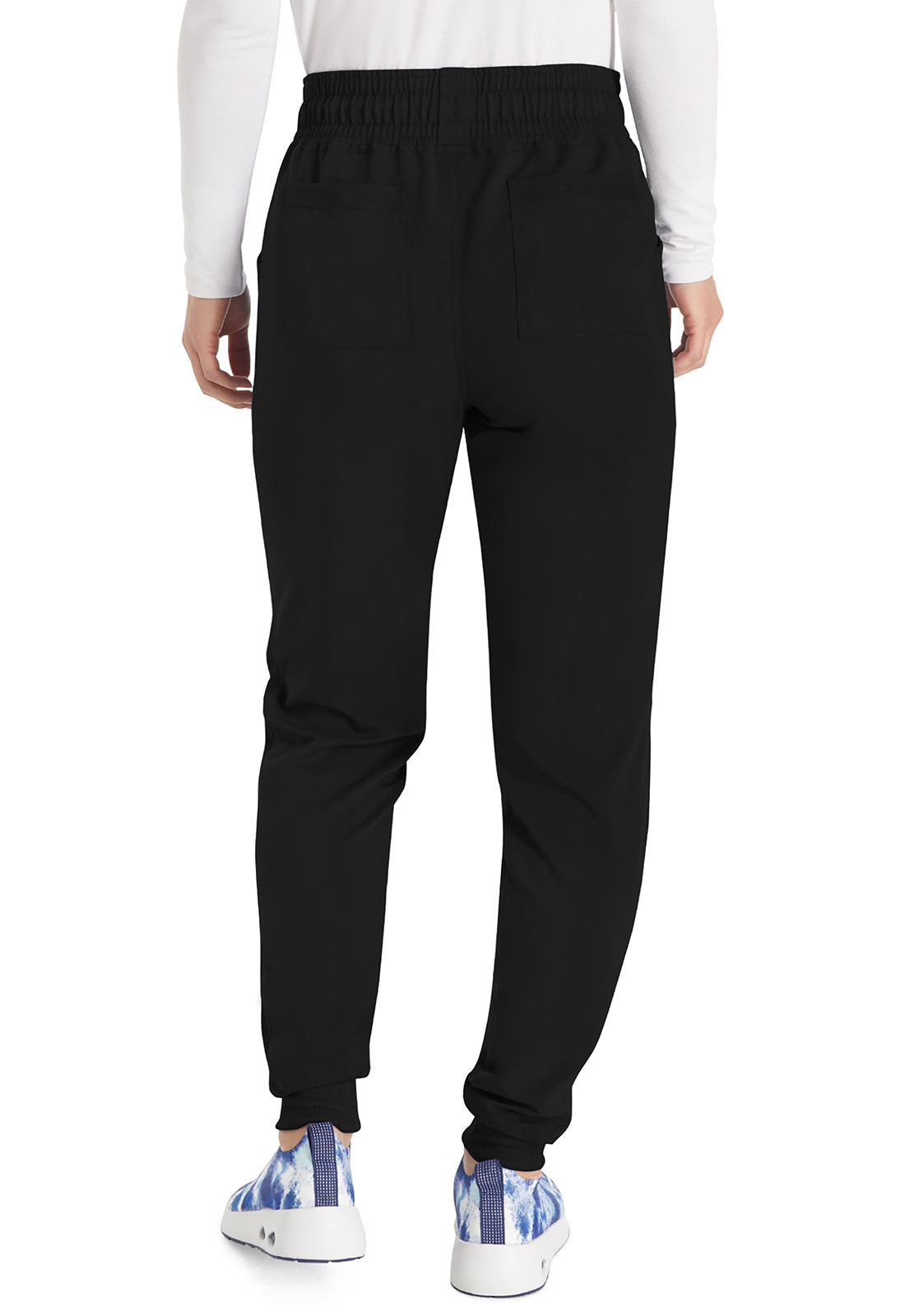 Joggingbroek met trekkoord met taps toelopende pijpen en ribgebreide manchetten