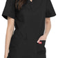 Unisex top en broek set met V-hals en taps toelopende broek met trekkoord
