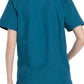 Unisex top en broek set met V-hals en taps toelopende broek met trekkoord
