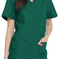 Unisex top en broek set met V-hals en taps toelopende broek met trekkoord
