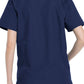 Unisex top en broek set met V-hals en taps toelopende broek met trekkoord