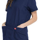 Unisex top en broek set met V-hals en taps toelopende broek met trekkoord