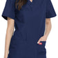 Unisex top en broek set met V-hals en taps toelopende broek met trekkoord