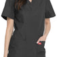Unisex top en broek set met V-hals en taps toelopende broek met trekkoord