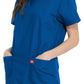 Unisex top en broek set met V-hals en taps toelopende broek met trekkoord