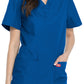 Unisex top en broek set met V-hals en taps toelopende broek met trekkoord