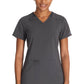 Top met V-hals dames met moderne pasvorm en 360° stretch