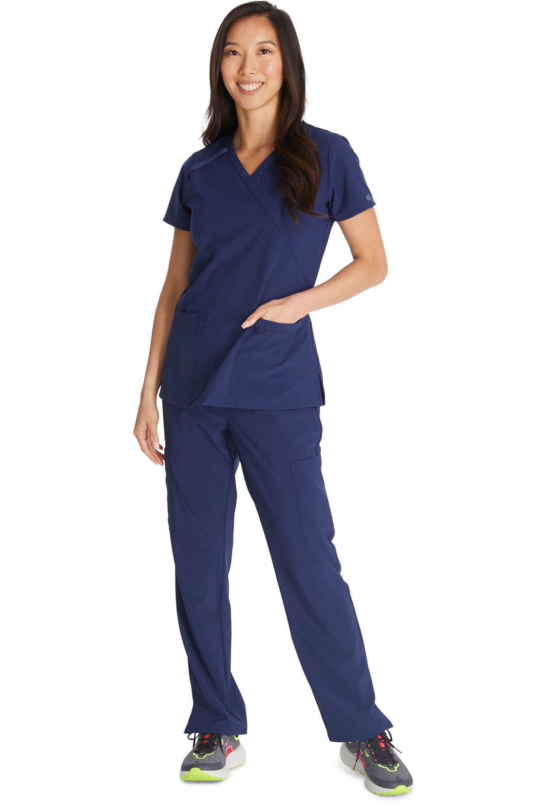 Nep-wikkeltop dames met moderne pasvorm en 360° stretch