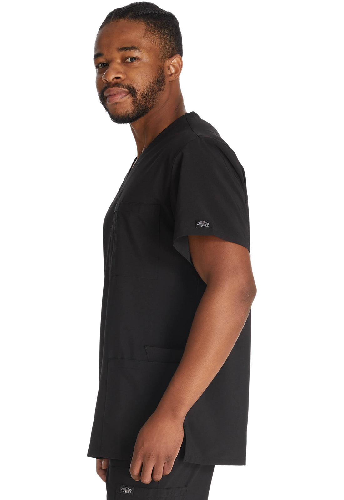 Heren T-shirt met V-hals met moderne pasvorm en 360° stretch